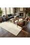 Harmony Distressed Rug 240x340cm Beige Modern Living Room Carpet - 3