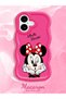 iPhone 16 Compatible Case with Camera Protector Red Silicone Couple Phone Case Cute Pattern - 2