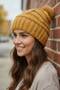 Women's Winter Pompom Thick Knitted Beanie - 5