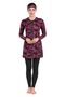 Women's Leaf Printed Long Sleeve Swimwear
