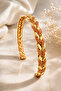 Leaf Patterned Women's Copper Bracelet Authentic Handcrafted Adjustable Design