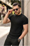 Men's Knitted Pattern Crew Neck Knitwear T-Shirt - 100% Cotton Acrylic