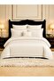 Striped Comforter Set, King Size Fits 200x200cm, 8-Piece Hotel Bedding with 350 GSM Filling