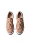 Women's Platform Sole Ck Logo Leather Beige Sneaker - 3