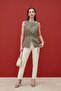 My Fashion Belted Crepe Vest