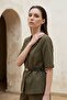 My Fashion Belted Short Jacket and Wide Leg Pants Set - 3