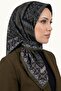 قميص نسائي باللون الكاكي الأزرق بتصميم عرقي مطرز