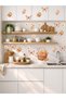 Peaches and Flowers in the Basket, Kitchen, Children's Room, Glass, Wall Sticker, 50 X 100 cm - 2
