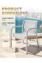 HariNorgen Wide-Seat Heavy Duty Resin Dining Chairs Set of 2, Indoor & Outdoor Armchair, Stackable Weatherproof, Fully Assembled,White - 2