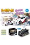 Mini Multi-Functional RC Dream Racing Car with Follow and Escape Mode, Remote Control Toy Vehicle with Obstacle Sensor, Ages 3+, White and Black - 4