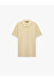 Regular Fit Cotton Pique Fabric Short Sleeve Buttoned Polo Collar T-Shirt - 3