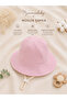 Pink 2-Layer Muslin Unisex Baby Kids Summer Hat - 2