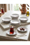 Set of 24 Melamine Tea Plates - White 11 cm Oval Wavy Edge Coffee Serving Plate