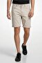 Men Solid Cuffed Hem Chino Shorts, Dark Beige