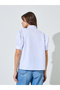 White Ruffled Lace Trim Blouse - 4