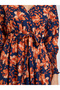 Multi Floral Wrap Midi Dress with Long Sleeves - 4