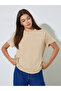 Khaki Regular Fit Round Neck T-Shirt - 3