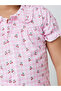Girls Cherry Print Button Front Top and Shorts Set - 3