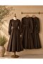 Hijab Brown Flared Poplin Dress - 2