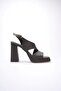 Bitter Brown Women's Heeled Platform Sandals Tr12My04E
