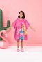 Licensed -Barbie Sea Pink- Girls' Poncho Hoodie - 2