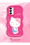 Samsung Galaxy A04S Compatible Case Camera Protector Red Silicone Couple Phone Case Kitty Pattern - 2