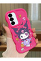 Samsung Galaxy A36 5g Compatible Case Camera Protective Red Silicone Couple Phone Case Cartoon Pattern