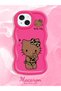 iPhone 15 Compatible Case Camera Protector Red Silicone Couple Phone Case Kitty Pattern - 2