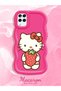 Samsung Galaxy A12 Compatible Case Camera Protector Red Silicone Couple Phone Case Kitty Pattern - 2