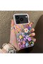 حافظة هاتف متوافقة مع iPhone 17 Pro مصنوعة من السيليكون بحافة صلبة وخلفية صلبة بنمط زهور - 3
