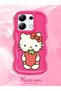 Redmi Note 13 4g Compatible Case with Camera Protector Red Silicone Couple Phone Case Kitty Pattern - 2