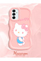Samsung Galaxy M23 Compatible Case Camera Protector Pink Silicone Couple Phone Case Kitty Pattern - 2
