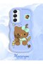 Samsung Galaxy A16 Compatible Case Camera Protector Blue Silicone Couple Phone Case Kitty Pattern - 2
