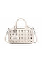 Women's Knitted Patterned Beige Hand and Shoulder Bag with Cross Strap Premium Design - 4
