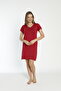 Women's Lace Detailed V-Neck Short Sleeve Combed Cotton Nightgown / Plus Size - 4