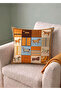 Orange Bohemian Horse Animal Figured 4-Piece Digital Printed Throw Pillow Cover Set 4Kmbs339 - 5