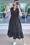 V-Neck Polka Dot Viscose Dress with Elastic Waist 6Y345 - 4