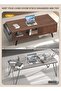 100*50*45cm Coffee Table With Storage Space Simple Installation Living Room Table With Double Layer Home Sofa Centre Table - 7