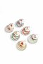 6-Person Luxury Porcelain Coffee Cup Set with Flowers Van03