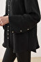 Multi-Button Textured Shirt Black - 3