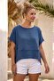 Dark Blue Pool Collar Low Sleeve Washable Dirty Stitched Casual Cotton Long Back Woven Blouse 60 60