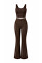 Bitter Brown Women's Miya Spanish Flare Lycra Jeans High Waist Jeans Gathering Effect (Extra Comfortable) - 5