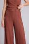 Wide Leg Wrinkled Textured Brown Trousers H5275Ax26Sm - 4