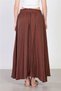 Women's Tie-Waist Shiny Voile Skirt - Bitter Brown - 5