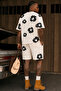 Men's Patterned Shorts Set Crew Neck Oversize T-Shirt Shorts Combination 100% Cotton Summer Two-Piece Set - 3
