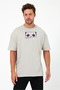 Unisex Oversize Embroidered Jujutsu Kaisen Panda Anime Design 100% Cotton T-Shirt - 3