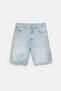 Nakışlı baggy denim bermuda şort - 7