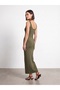 91733 Bra-Free Midi Dress-Khaki - 2