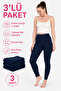 |   Women's Soft Winter Thermal Tights 3-Piece Super Pack Navy Blue (3 Pcs) - 3