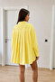 Oversize Poplin Shirt with Pen Detail, Pockets and Slits - Yellow - 2